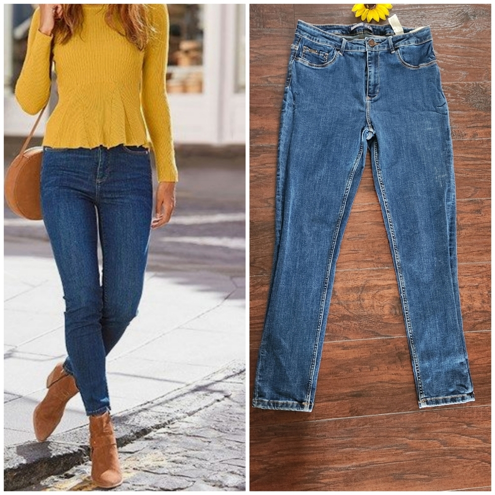 ZARA BASIC Z1975 DENIM Slim Women's Blue Jeans 💙